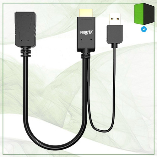 Conversor Hdmi A Monitor Display Port 4k Nisuta Ns-hddp 15cm 1