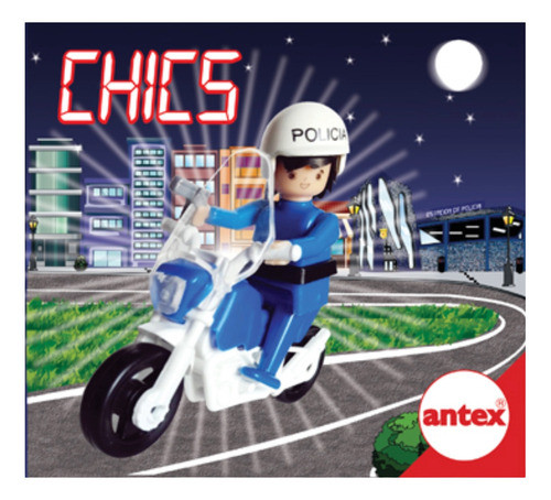 Chics Moto Policia Personaje Articulado Antex 1