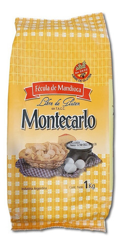 Fécula De Mandioca Montecarlo 1kg 0