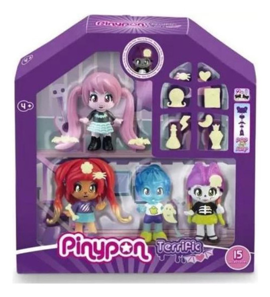 Pinypon Terrific Friends Pack 4 Figuras Pny47000 Pido Gancho 0