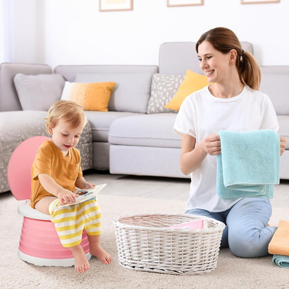 Asiento Portátil Rosa Para Niños Pequeños Y Entrenamiento 1