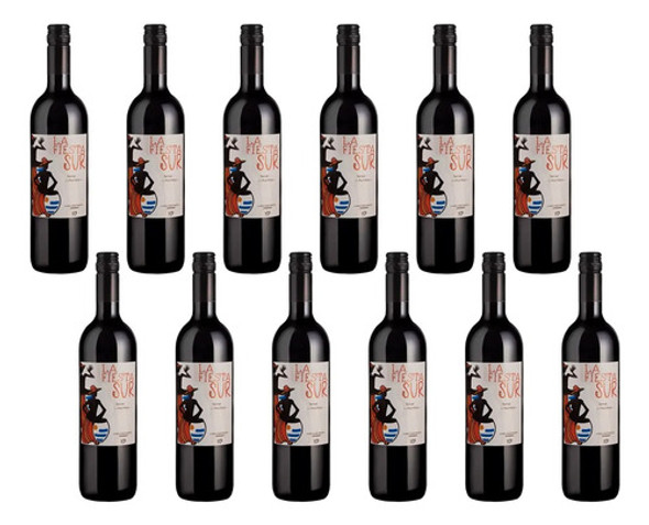 Combo X12 Vino Pizzorno La Fiesta Sur Tannat 2018 750ml 0