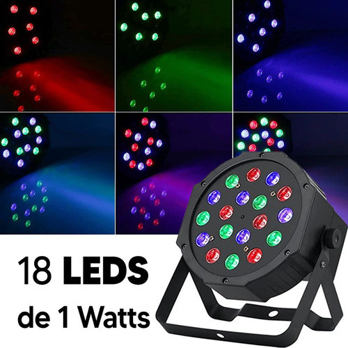 Tacho Luz Led Big Dipper Rgb 18 Leds X 1w Lp005 Dmx Dimm 1