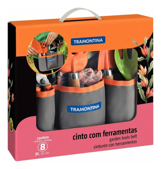 Juego Set Cinturon Con Herramientas De Jardineria Tramontina 0