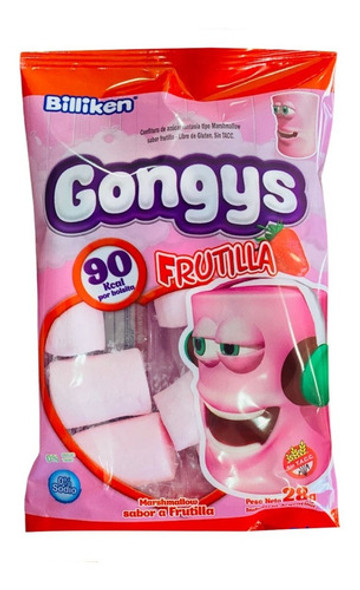 Malvaviscos Gongys Frutilla 28grs (10 Bolsas) La Golosineria 0