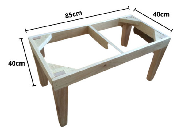 Estructura P/ Tapizar - Pie De Cama Recto 40 X 40 X 90cm 1