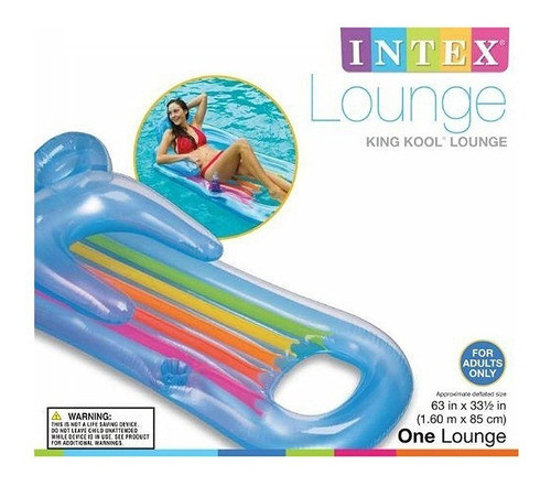 Colchoneta Inflable Pileta Intex Rey Kool 160x85 Cm 1