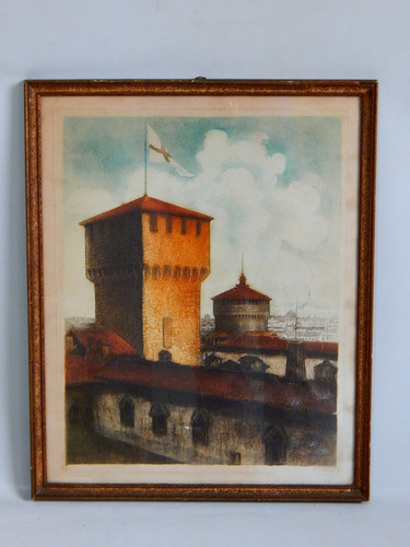 Cuadro Grabado  Antiguo Monasterio Italiano 0