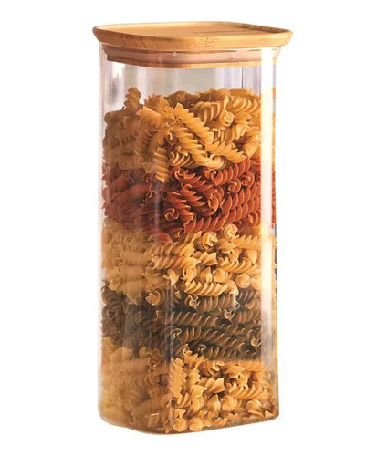 Modular Grande De Vidrio Y Bamboo Marca Tupperware 0