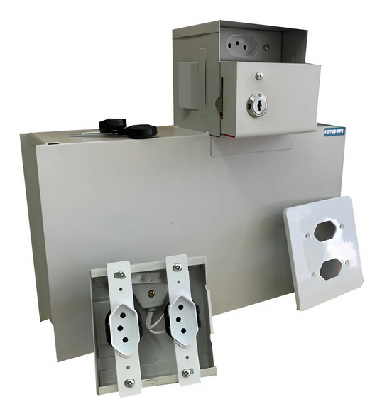 Hidden Outlet Safe – Extra Large – Gray – Fort Safe – Wall-Mount – Key Lock – Tempered Steel