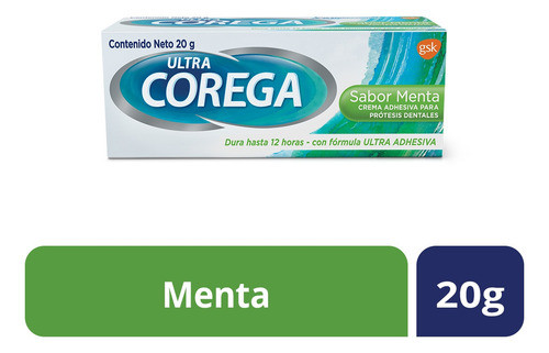 Ultra Corega Crema Adhesiva Para Protesis Sabor Menta 20g 0
