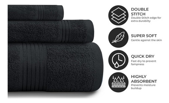 Zuperia Toallas De Baño, Set De 8 Ultra Soft 100% Algodón Pe 1