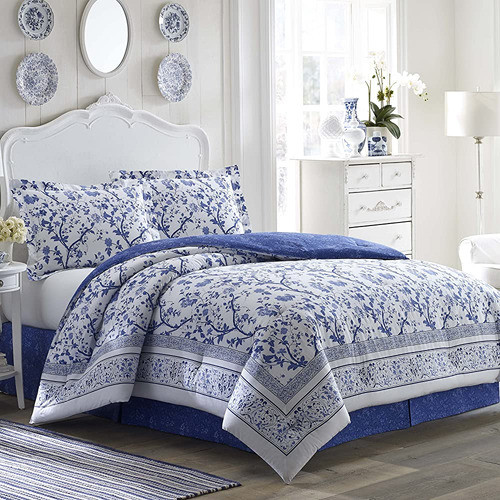 Laura Ashley 211389 Charlotte - Juego De Edredón Color Azul 1
