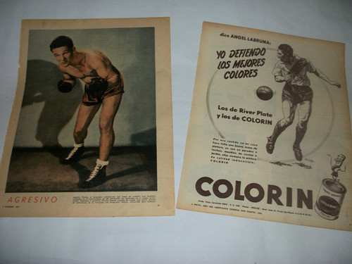 Propagandas Antiguas Futbol, Box, Pelotas,etc.1940 Al 60 X 5 1