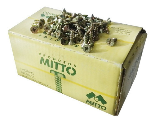 Tornillos Fix Para  Madera  3 X 16 Mm  Dorados X 1000 Uni. 0