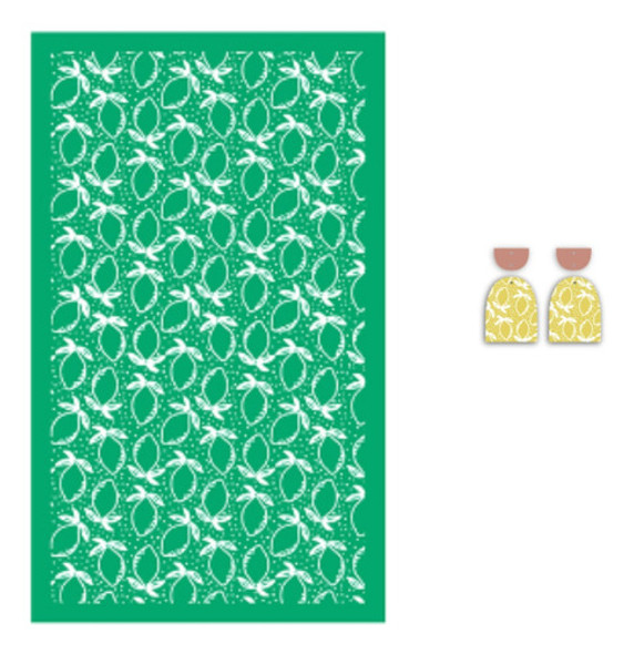 Plantilla De Serigrafia Para Joyería Ceramica -mod Limones 0