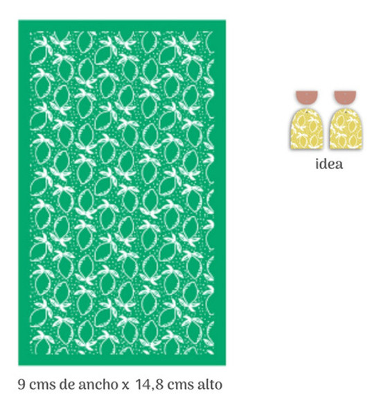 Plantilla De Serigrafia Para Joyería Ceramica -mod Limones 1
