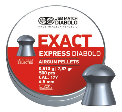 Balines Jsb Exact Express Calibre 4,5 7,87gr Lata X500 1