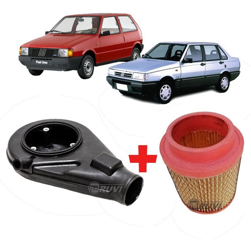 Juego Tapa Toma Aire Carburador Weber + Filtro Fiat Uno Duna 0