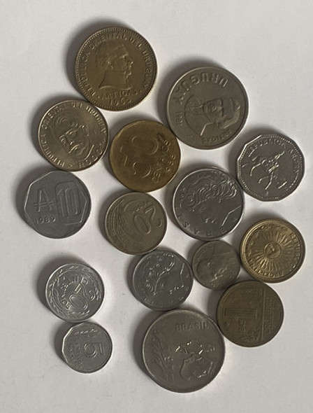 15 Monedas Antiguas Distintas, Lote Mercosur, Mer08 1
