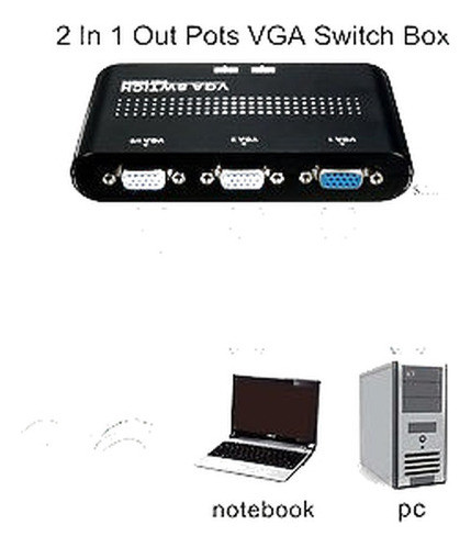 2 Puertos Vga Svga Xga Multisyn Monitor 2 En 1 Caja De Inter 1