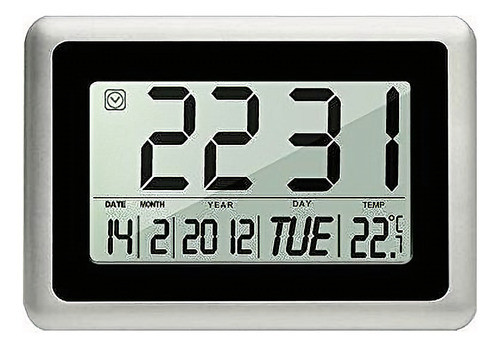 Heqiao Reloj Escritorio/pared Lcd Alarma 12 0