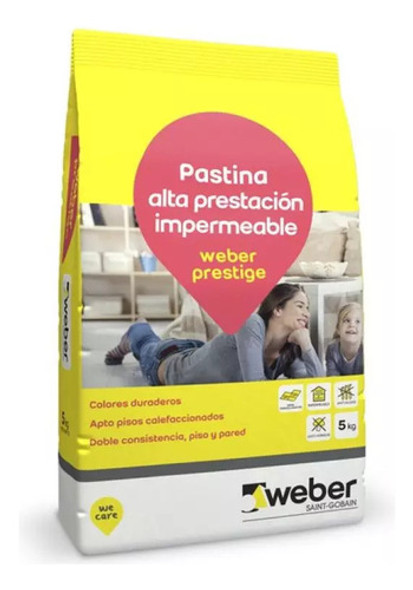 Pastina Weber Prestige Porcelanato 5kg Color Medano Antihong 0