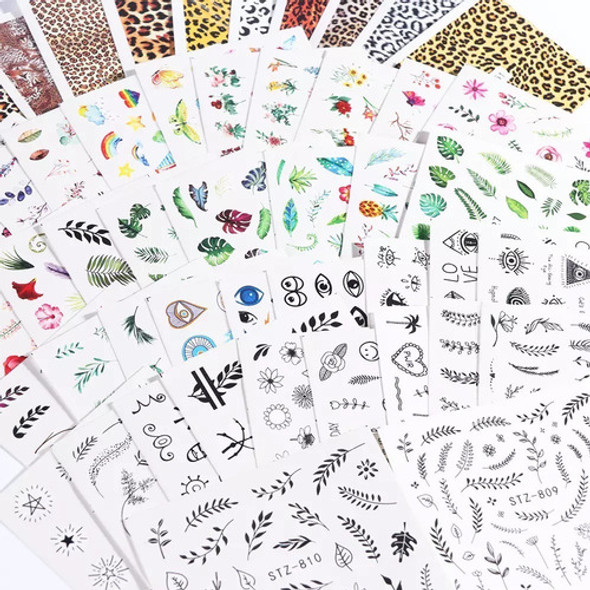 Plancha Sticker Al Agua Tatto Decoración De Uñas Chico X6 0