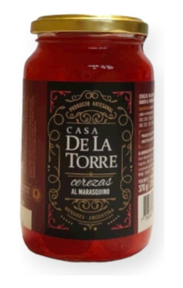 Cerezas Al Marrasquino Rojas *370g Casa De La Torre 0