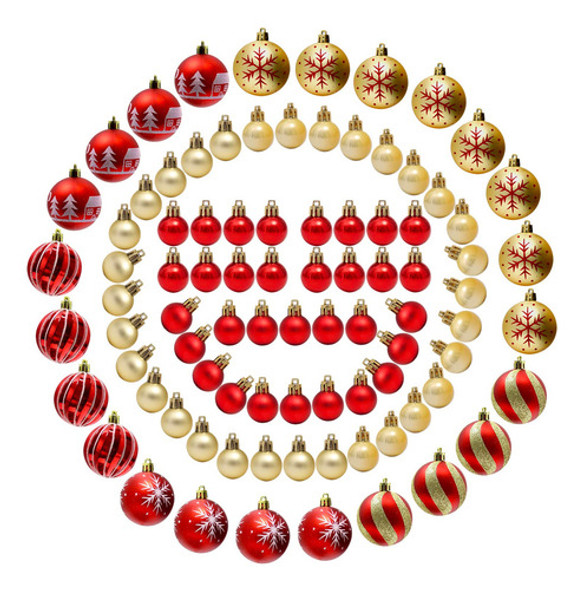 Pemotech 88 Esferas De Navidad Para Rbol De Navidad, Color R 0