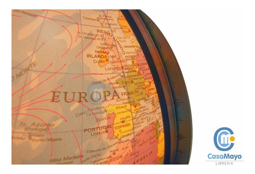 Globo Terraqueo Base Madera 30 Politico Luz Ideal Regalo 1