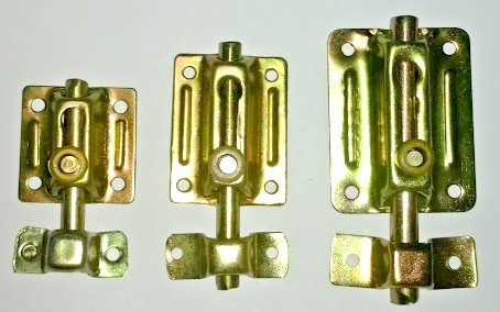 Pasador De Hierro Con Traba A Resorte Zincado Dorado 57mm 1