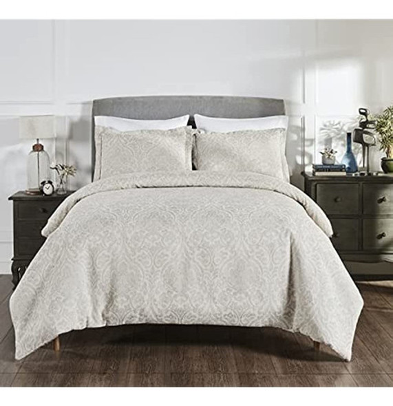 Better Trends Haven Damask Collection, Juego De Funda Nórdic 0