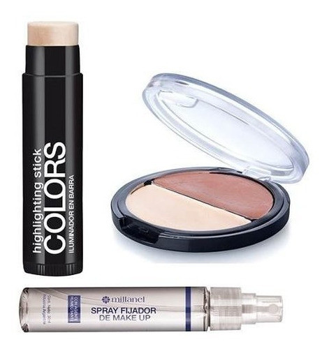 Kit Maquillaje Contouring+iluminador+ Fijador+envio S/cargo 0