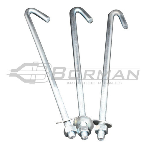 Ganchos Zincados P/tejido C/arand. Y Tuerca 5/16x 300mm X25u 1