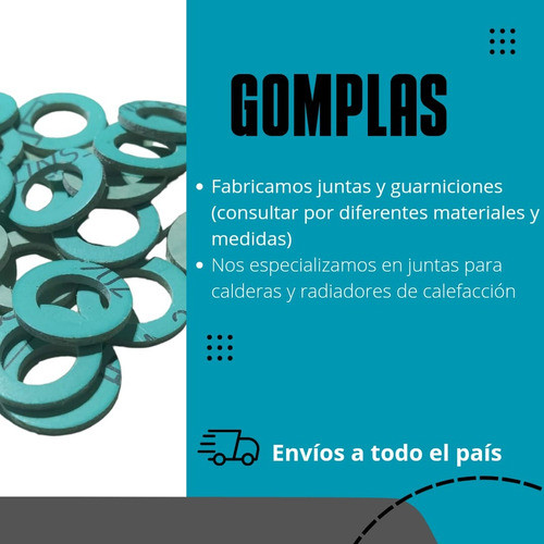 Juntas Para Calderas 11 X 5 X 2 (1/4 PuLG) Pack X 50u 1