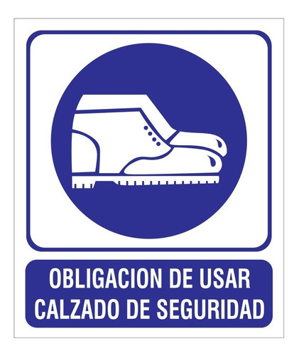Cartel Obligación Usar Calzado De Seguridad 40x45 0