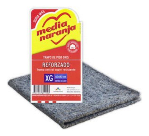 Paño De Limpieza Media Naranja Pisos Paño Gris 0