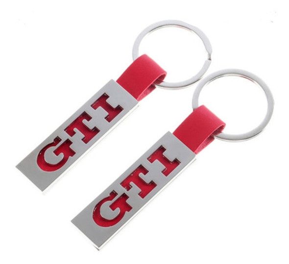 Llavero Premium Gti Cuero Metal Rojo Envio A Todo El Pais 0