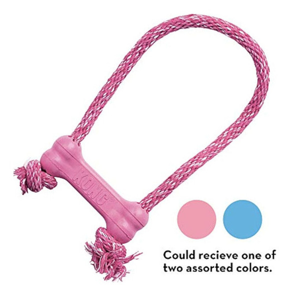 Kong Puppy Goodie Bone Treat Toy Con Cuerda Xsmall 1