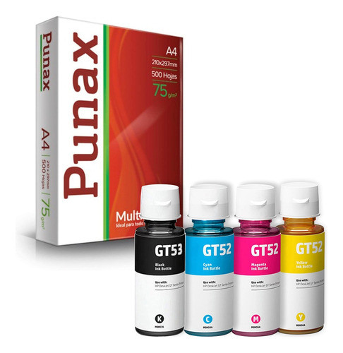 Pack De 4 Tintas Original Hp Gt51/gt52 115/315/415 + Regalo 0