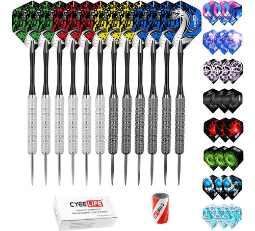 12 Dardos Profesionales Con Punta De Acero De 20 G 0