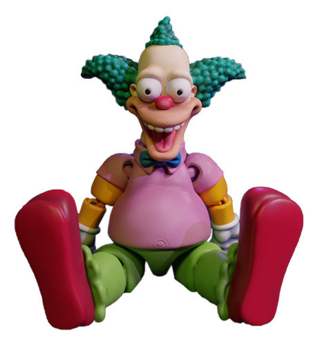 Krusty Payaso Articulado Impreso 3d Los Simpson 20cm 0