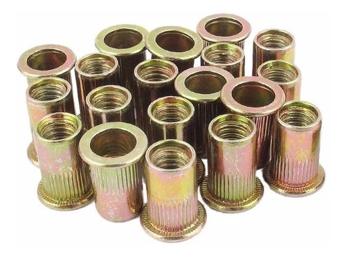 Remache Roscado Tuerca Acero M10  Ranurado Cabeza Ancha X 50 0