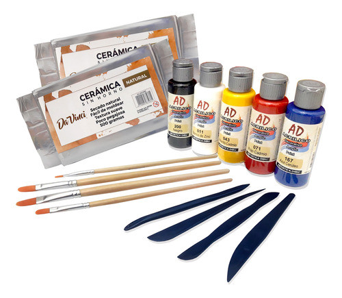 Set Cerámica, Pinceles, Estécas Y Pintura. 0