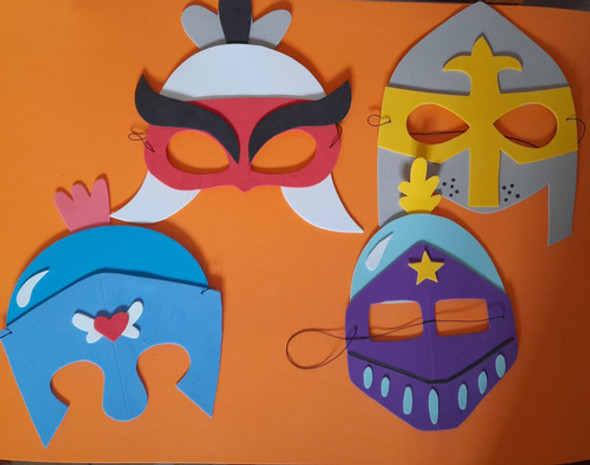 Caretas Guerreros Medievales Caretas Antifaces Goma Eva X10 1