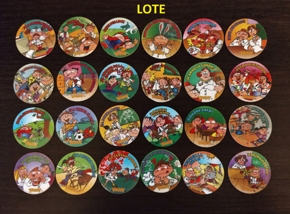 Coleccion Completa 24 Tazos Yummy Gelatin Mensajes Escuela 0
