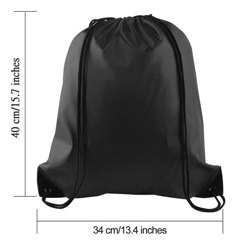 Bolso De Deporte Con Cordón Para Gimnasio Y Viajes Negro, Az 1