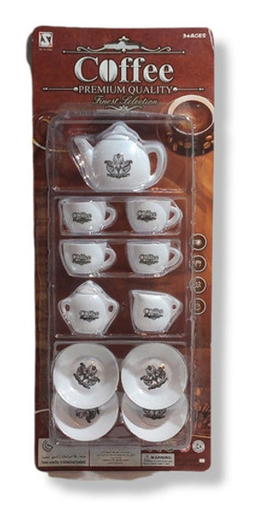 Set De Juguete Juego De Café Plástico 11 Piezas. 0