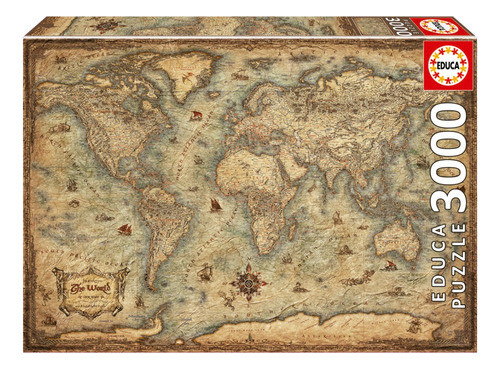 Puzzle Rompecabezas Mapamundi X 3000 Piezas Educa 0